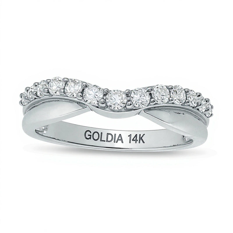 0.5 ct. Gesamtgewicht Diamant Twist Contour Ring in 14K Weißgold