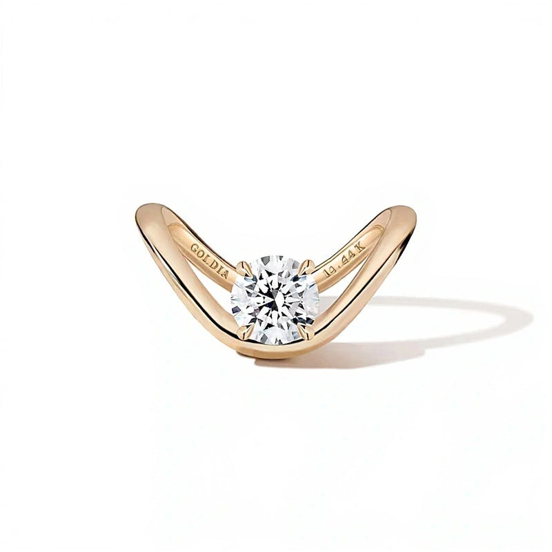 1.5 ct. Labordiamant Solitär-Verlobungsring in 14K Gelbgold (F/VS2)