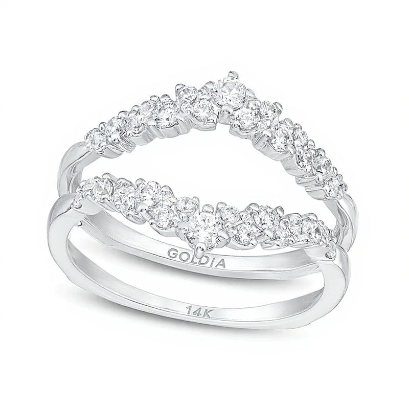 0,5 ct. Gesamtgewicht Diamant Solitär Ring in 14K Weißgold
