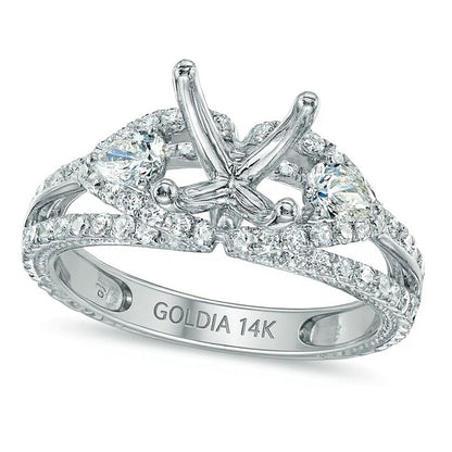 1,25 ct. Gesamtgewicht Diamant Fassung in 14K Weißgold