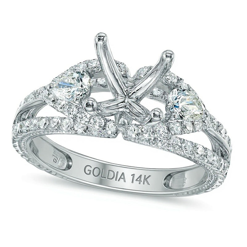 1,25 ct. Gesamtgewicht Diamant Fassung in 14K Weißgold