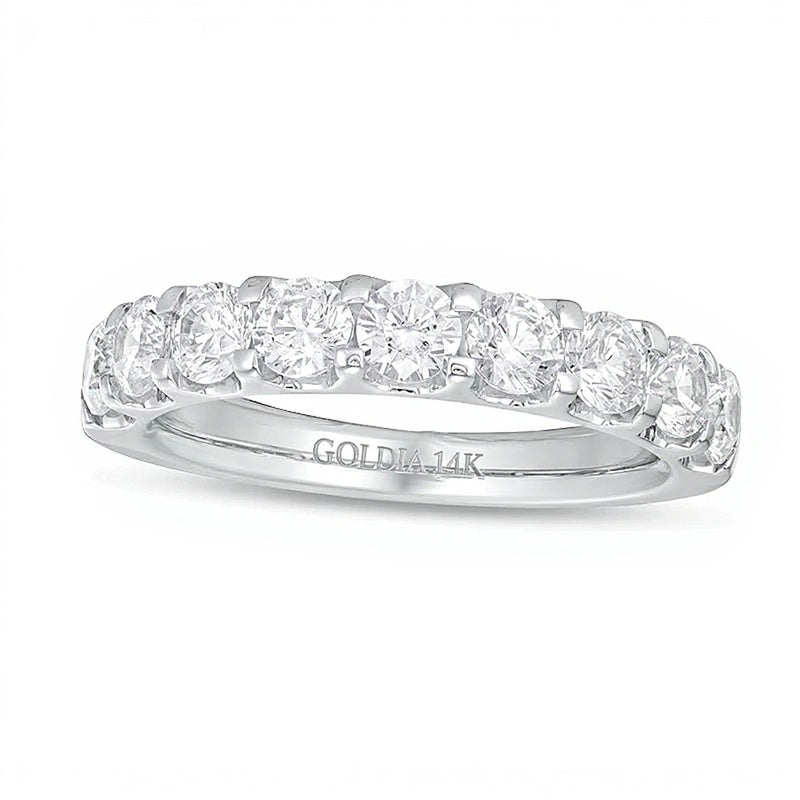 1.5 ct. Gesamtgewicht Diamant Ring mit neun Steinen in 14K Weißgold (I/SI2)