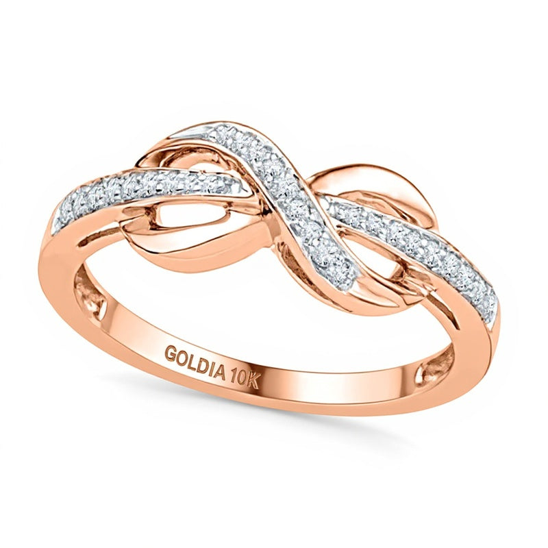 0.1 ct. Gesamtgewicht Diamant Infinity Ring in 10K Roségold
