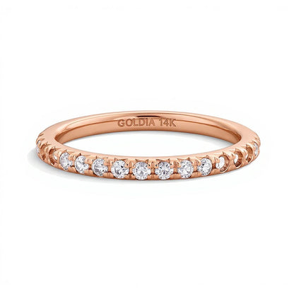 0.25 CT. Gesamtgewicht Labordiamant Ring in 14K Roségold (F/VS2)