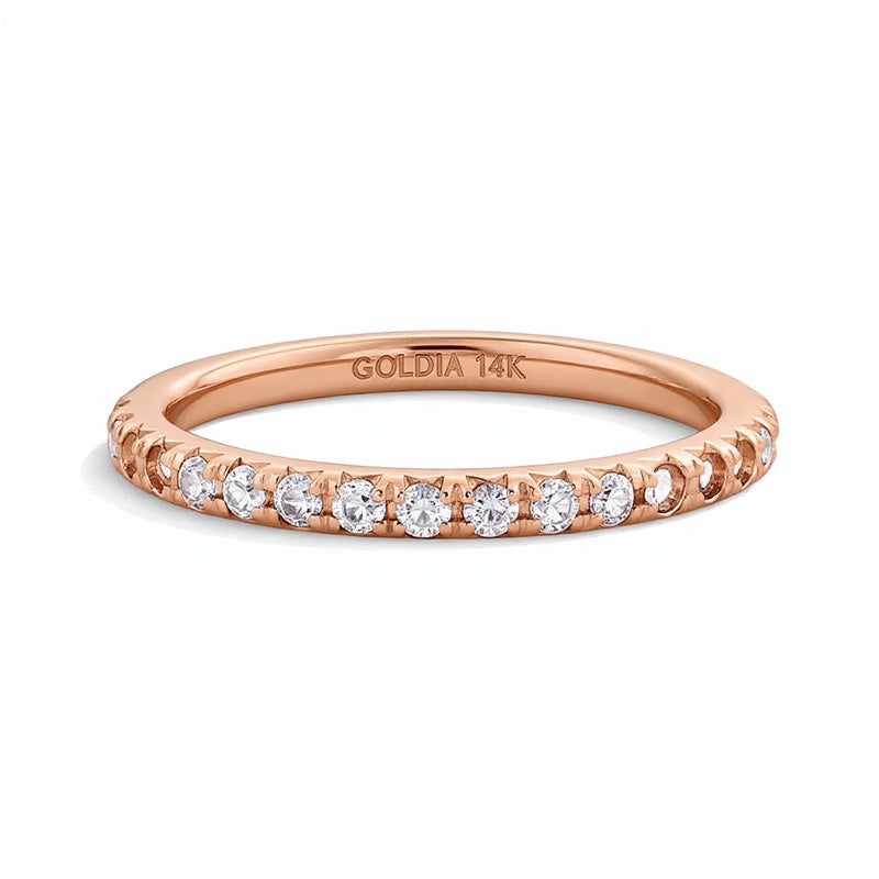 0.25 CT. Gesamtgewicht Labordiamant Ring in 14K Roségold (F/VS2)