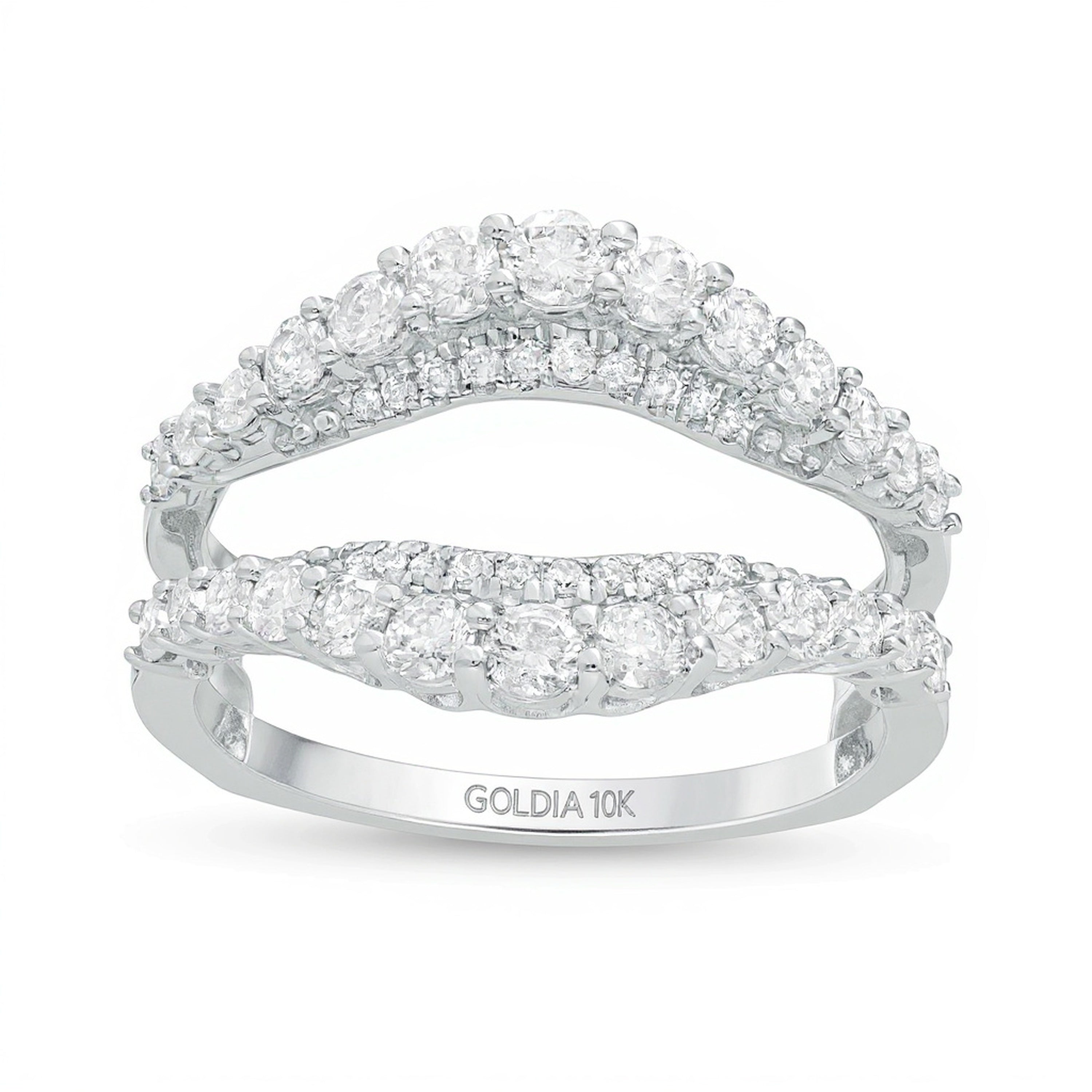 1.0 ct. Gesamtgewicht Diamant Solitär-Enhancer in 10K Weißgold
