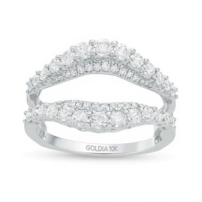 1.0 ct. Gesamtgewicht Diamant Solitär-Enhancer in 10K Weißgold