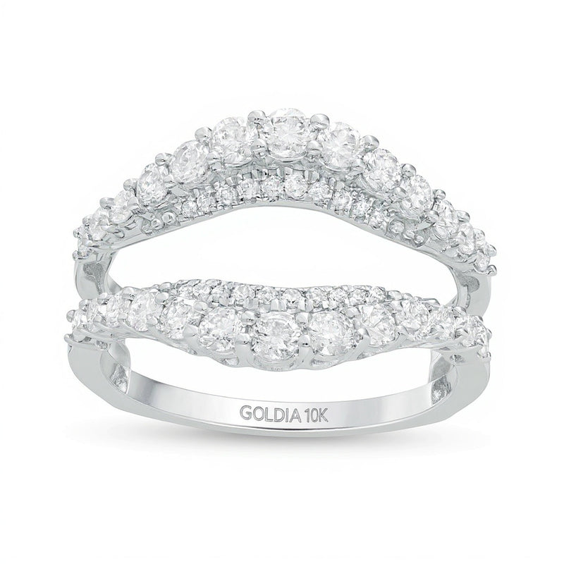 1.0 ct. Gesamtgewicht Diamant Solitär-Enhancer in 10K Weißgold
