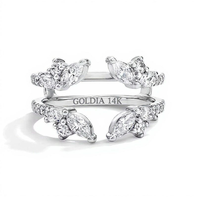 1.25 CT. Gesamtgewicht Labordiamant-Ring im Marquise-Schliff in 14K Weißgold (F/VS2)