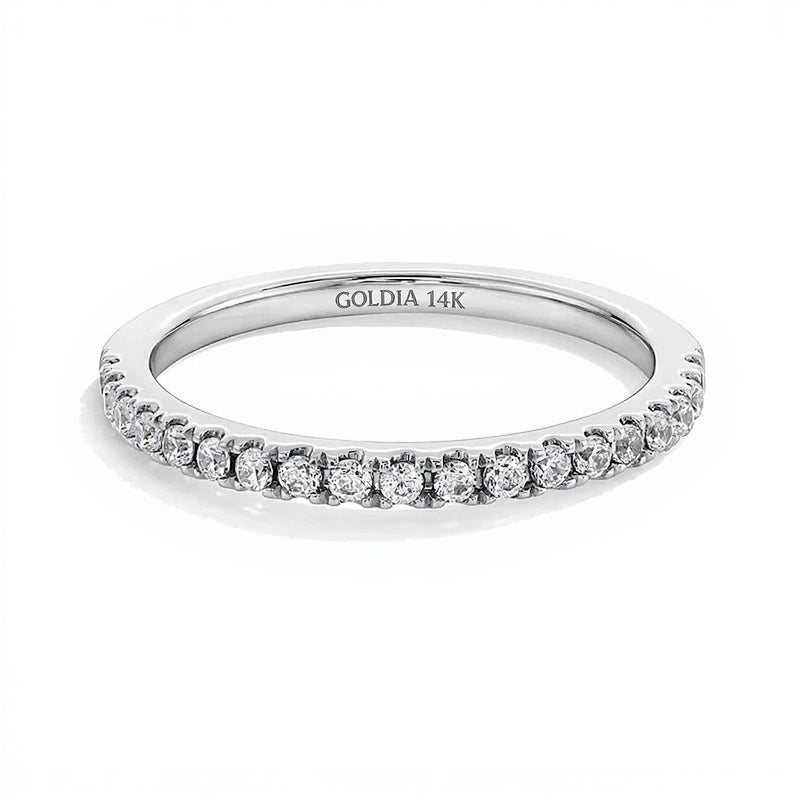 0,25 ct. Gesamtgewicht Labordiamant-Ring in 14K Weißgold (F/SI2)