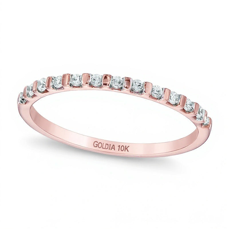 0.13 ct. Gesamtgewicht Diamant Memoire-Ring in 10K Roségold