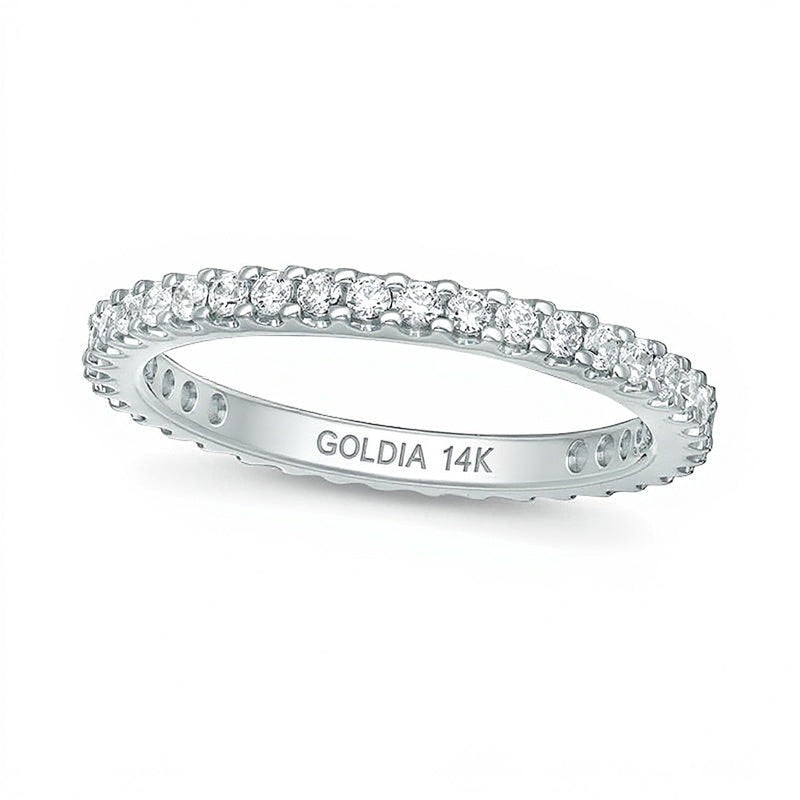 0.5 ct. Gesamtgewicht Diamant Memoire-Ring aus 14K Weißgold (H/SI2)
