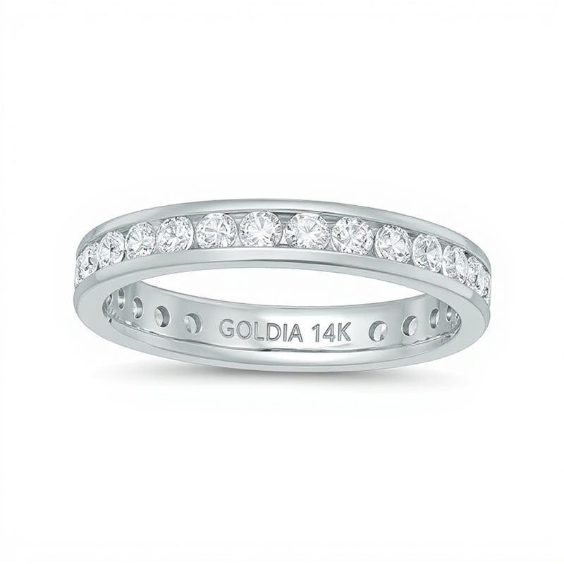 1.0 CT. TW Diamant Memoire-Ring in 14K Weißgold (H/SI2)