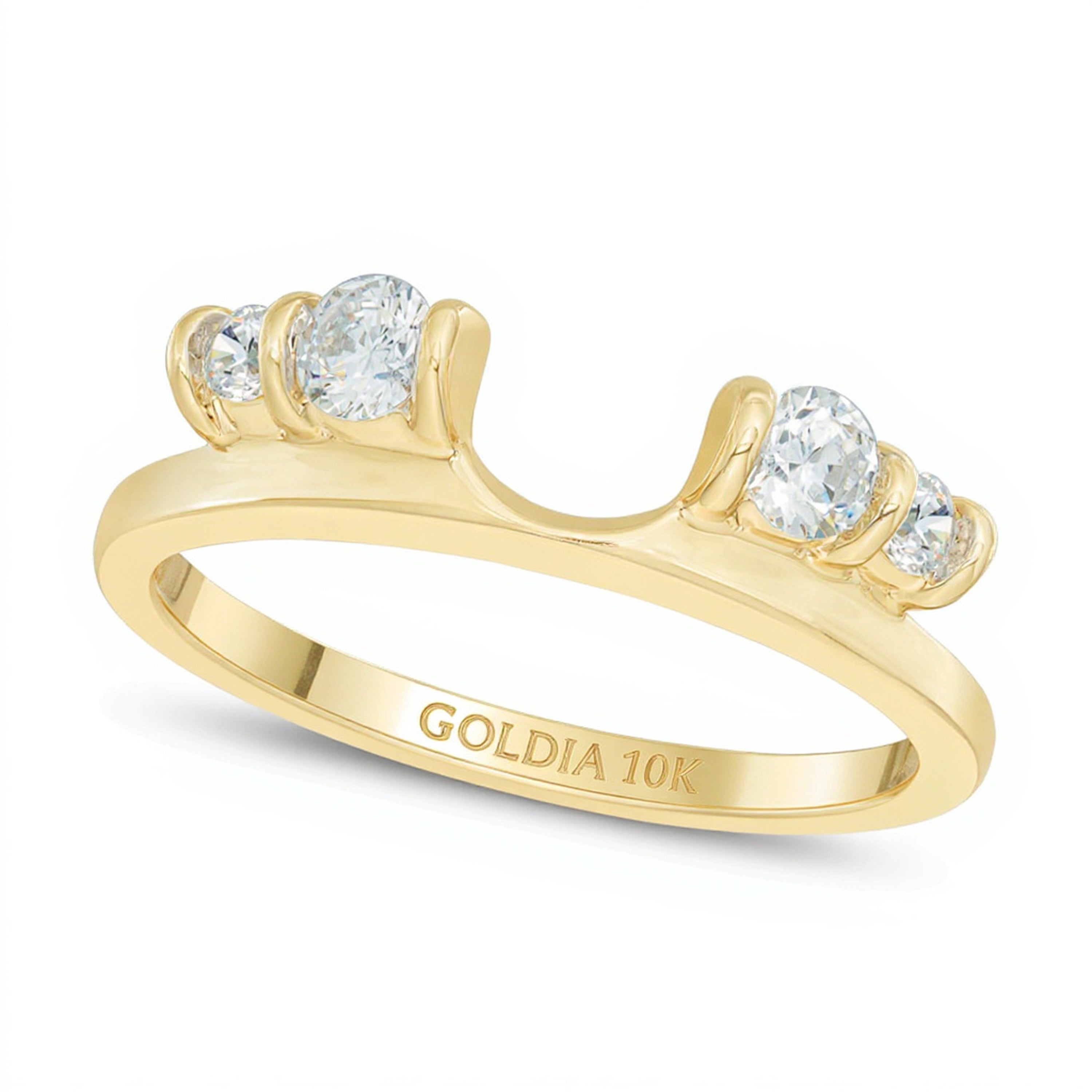0.33 ct. Gesamtgewicht Diamant Solitär-Enhancer in 10K Gelbgold