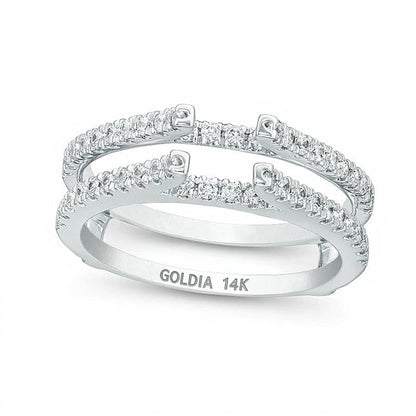 0.5 ct. Gesamtgewicht Diamant Ring-Enhancer für Solitär in 14K Weißgold
