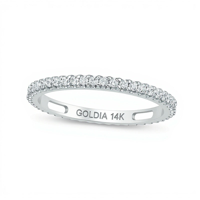 0.33 ct. Gesamtgewicht Diamant Memoire-Ring in 14K Weißgold (H/SI2)