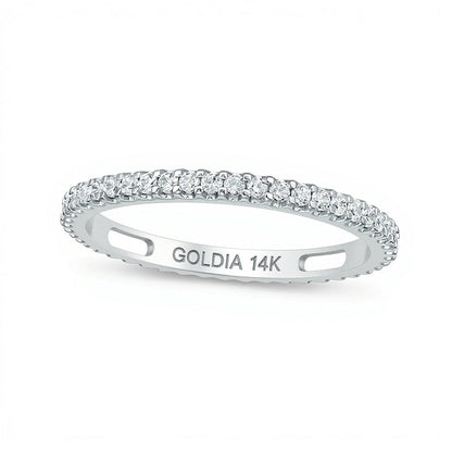 0.33 ct. Gesamtgewicht Diamant Memoire-Ring in 14K Weißgold (H/SI2)