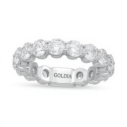 4.0 ct. Gesamtgewicht Memoire-Ring mit Labordiamanten in 14K Weißgold (F/VS2)