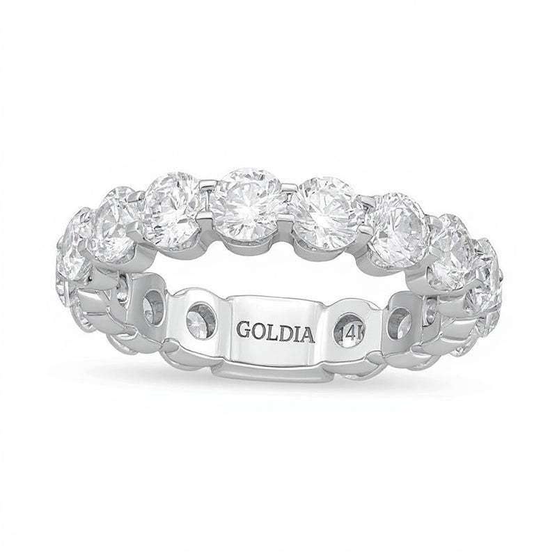 4.0 ct. Gesamtgewicht Memoire-Ring mit Labordiamanten in 14K Weißgold (F/VS2)
