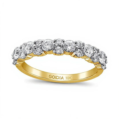 Memoire-Ring mit Diamanten 1.0 ct. Gesamtgewicht in 10K Gelbgold