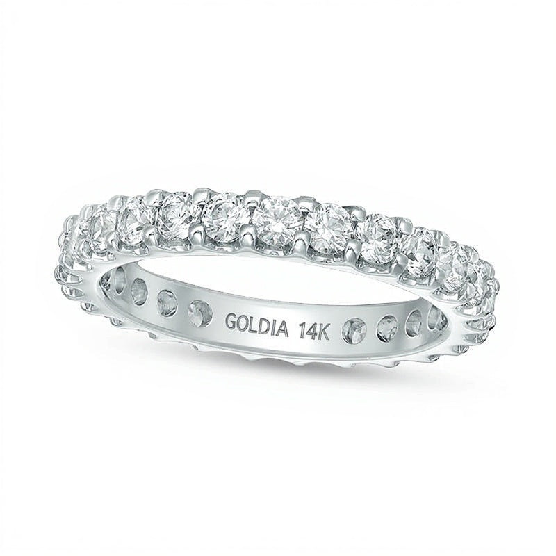 Memoire-Ring mit 1.5 CT. Gesamtgewicht Diamanten in 14K Weißgold (H/SI2)