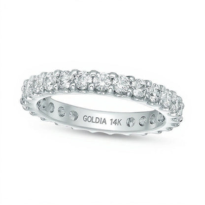 Memoire-Ring mit 1.5 CT. Gesamtgewicht Diamanten in 14K Weißgold (H/SI2)
