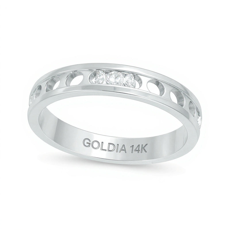 0.5 ct. Gesamtgewicht Diamant Ring kanalgefasst in 14K Weißgold