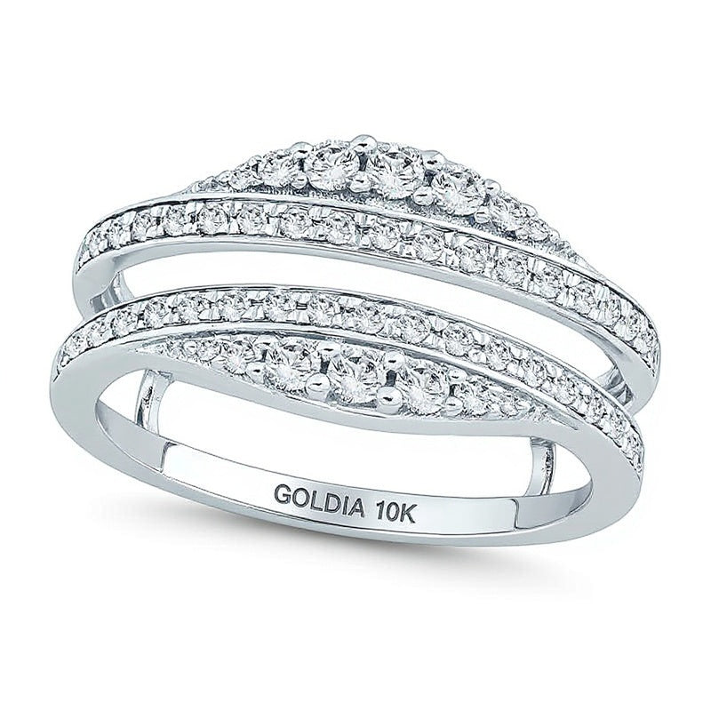 0.5 ct. Gesamtgewicht Diamant-Solitär-Enhancer in 10K Weißgold