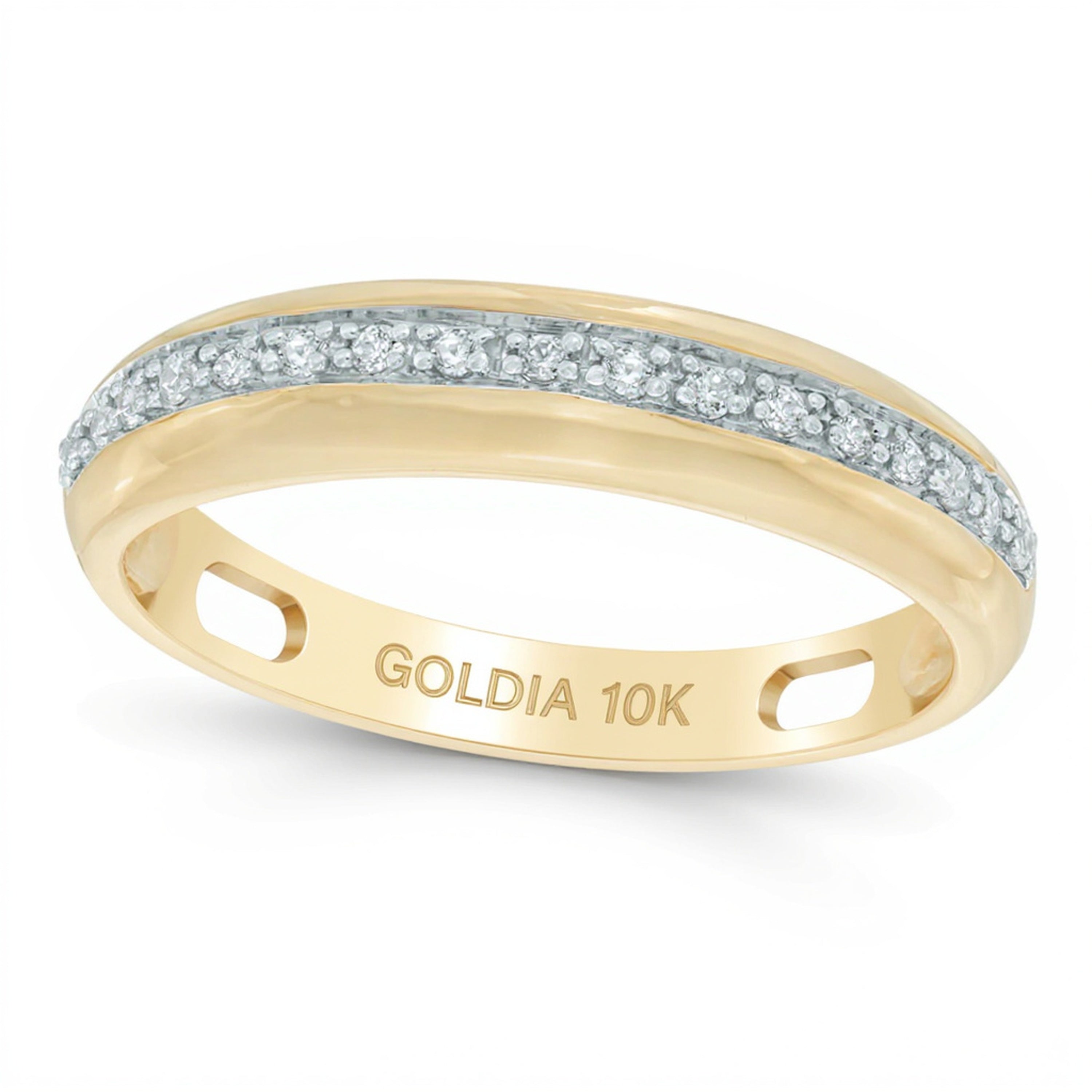 0.17 ct. Gesamtgewicht Diamant Ehering in 10K Gelbgold