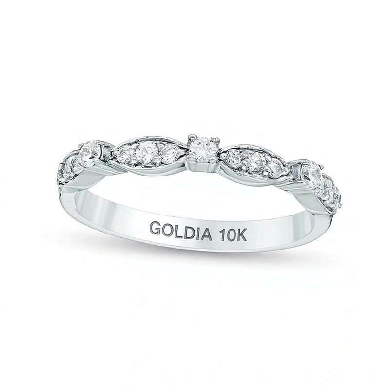 0.25 ct. Gesamtgewicht Diamant Stackable Ring in 10K Weißgold