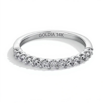0,38 ct. Gesamtgewicht Labordiamant-Ring in 14K Weißgold (F/SI2)