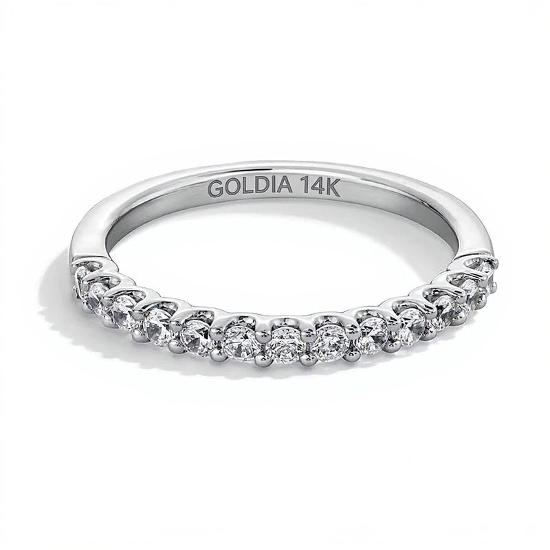 0,38 ct. Gesamtgewicht Labordiamant-Ring in 14K Weißgold (F/SI2)