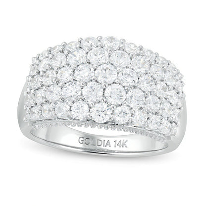2.0 ct. Gesamtgewicht Labordiamant mehrreihiger Fashion-Ring in 14K Weißgold (F/SI2)