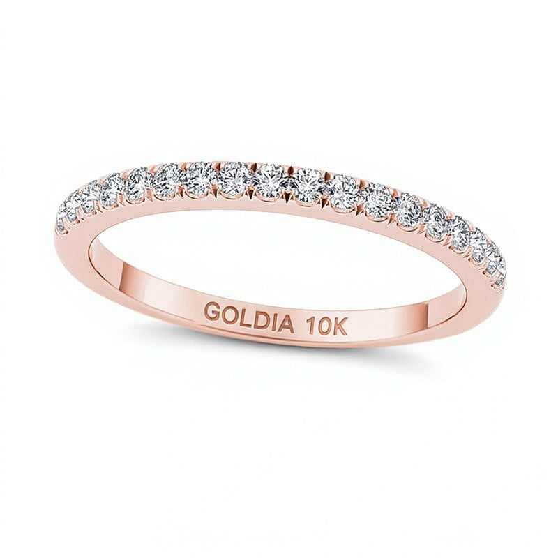 0.33 ct. Gesamtgewicht Diamant-Ehering in 10K Roségold