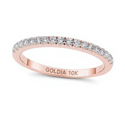 0.33 ct. Gesamtgewicht Diamant-Ehering in 10K Roségold
