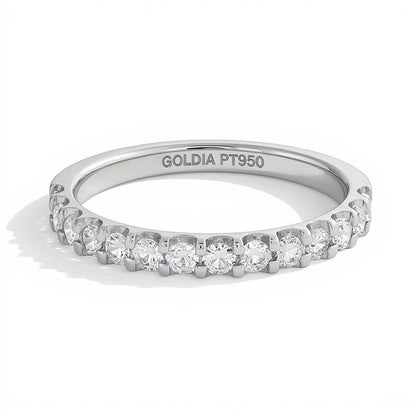 0,5 ct. Gesamtgewicht Memoire-Ring mit Labordiamanten in Platin (F/VS2)