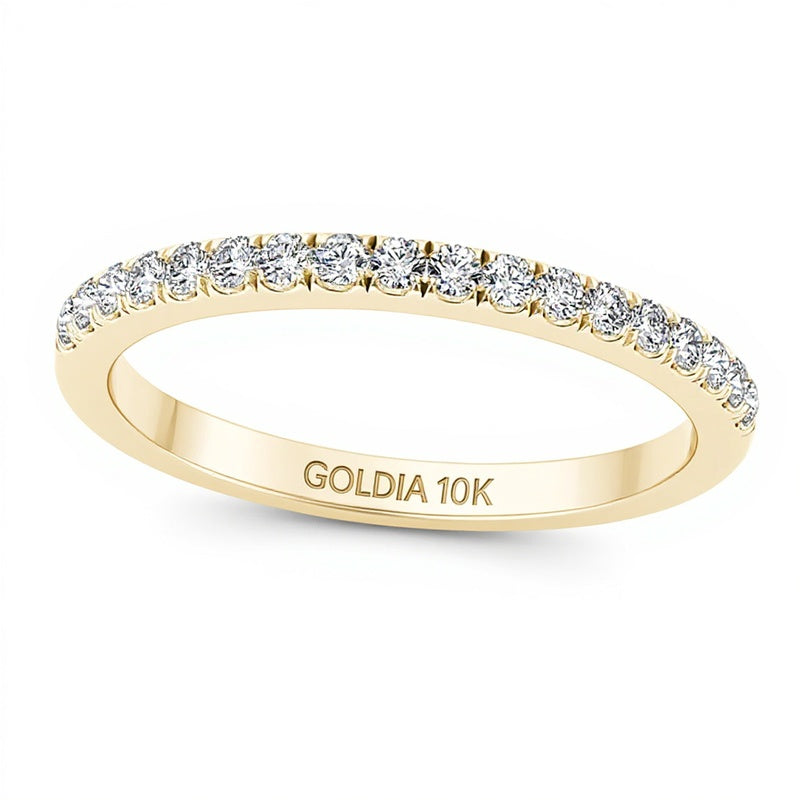 0.33 ct. Gesamtgewicht Diamant Ehering in 10K Gelbgold