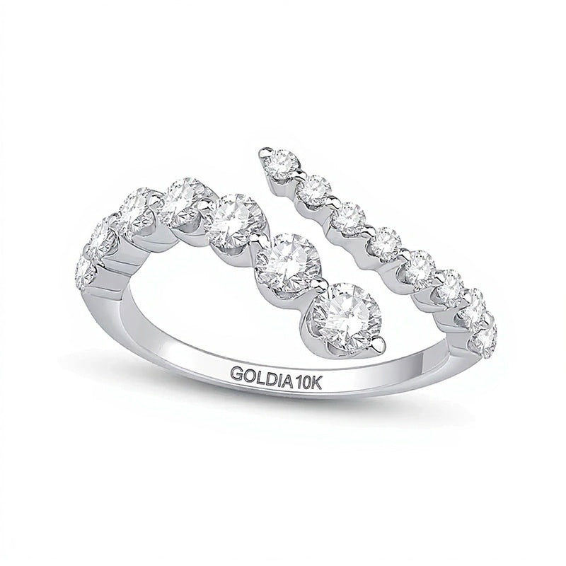 1.0 CT. Gesamtgewicht Labordiamant Bypass Ring in 10K Weißgold (F/VS2)