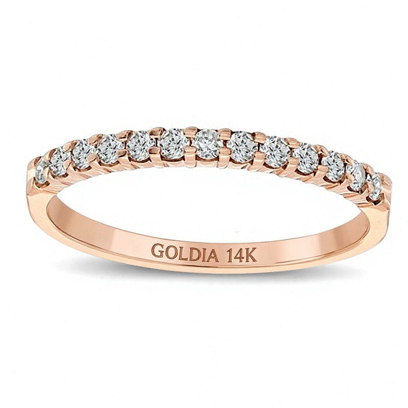 Ring mit Diamanten 0,25 ct. Gesamtgewicht in 14K Roségold