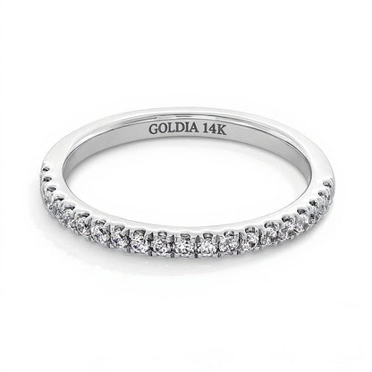 0,25 ct. Gesamtgewicht Labordiamant Ring in 14K Weißgold (F/SI2)