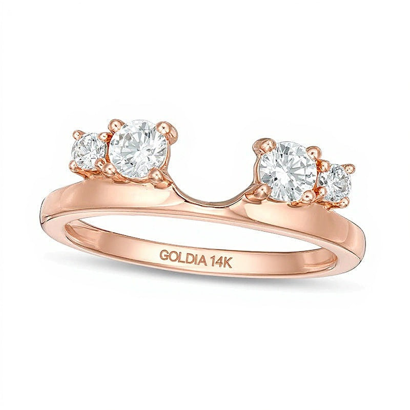0.5 ct. Gesamtgewicht Diamant Solitär-Ring in 14K Roségold