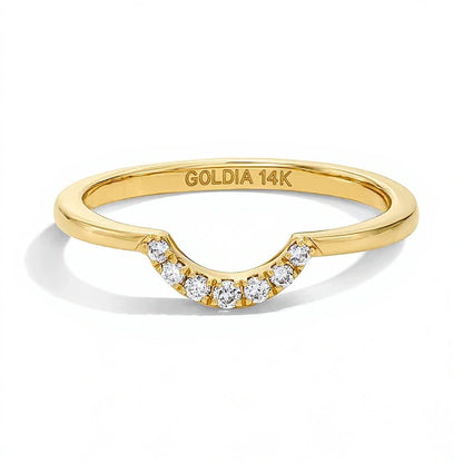 0.07 ct. Gesamtgewicht Labordiamant Solitär Enhancer Ring in 14K Gelbgold (F/VS2)