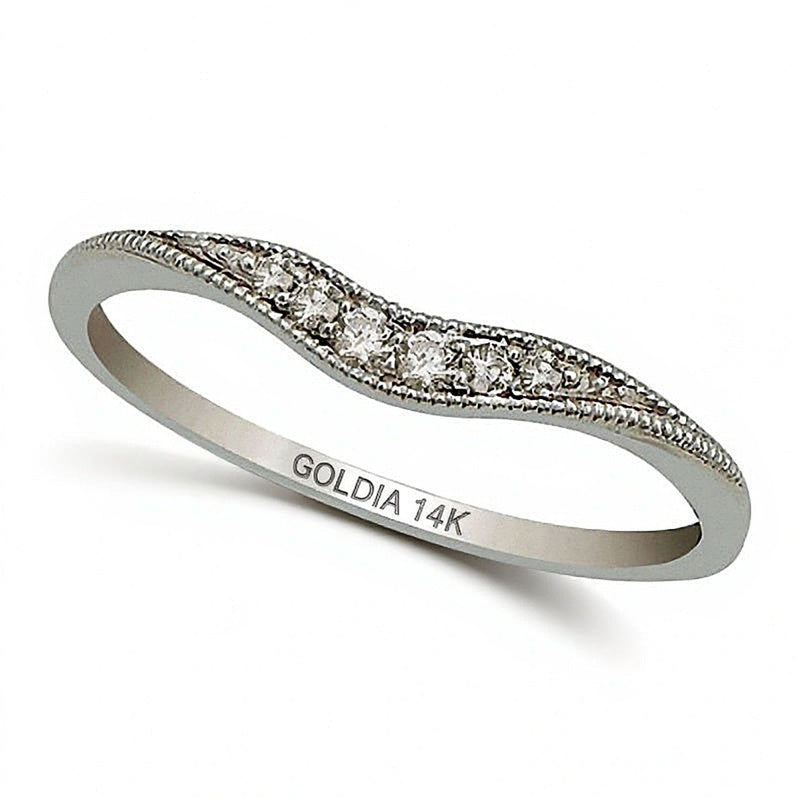 0,05 ct. Gesamtgewicht Diamant Ring im Vintage-Stil in 14K Weißgold