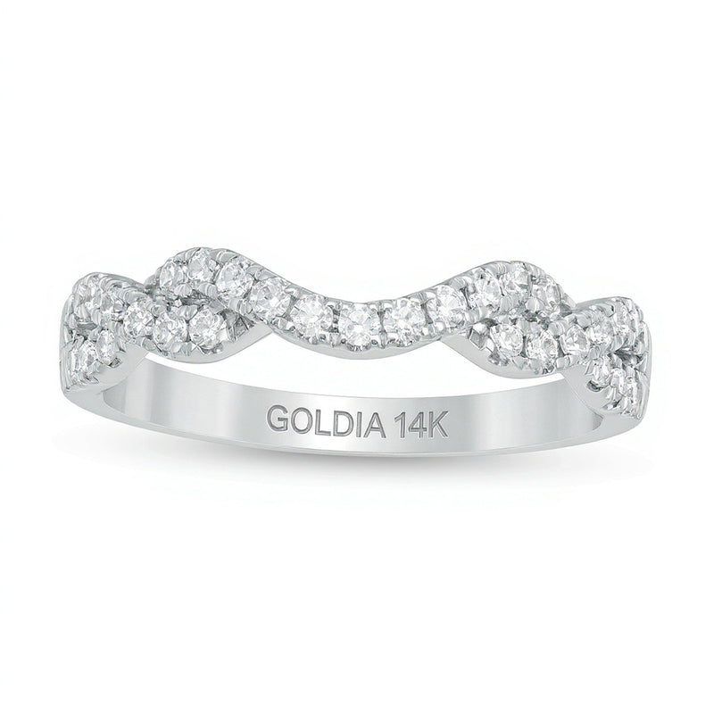 Ring mit Diamanten 0,33 ct. Gesamtgewicht in 14K Weißgold