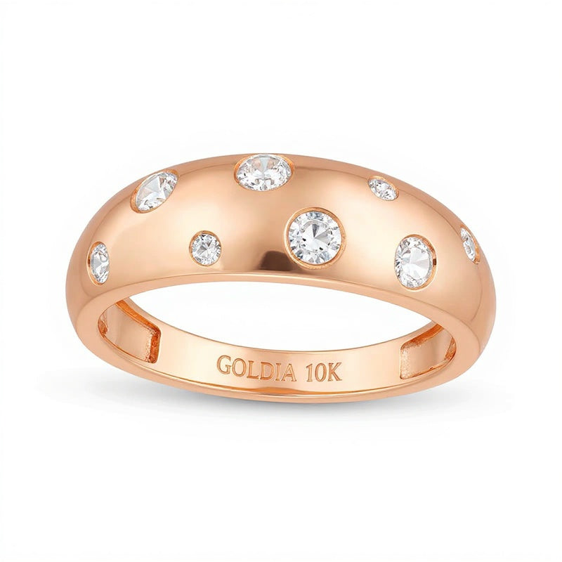 0.25 ct. Gesamtgewicht Diamant Ring in 10K Roségold