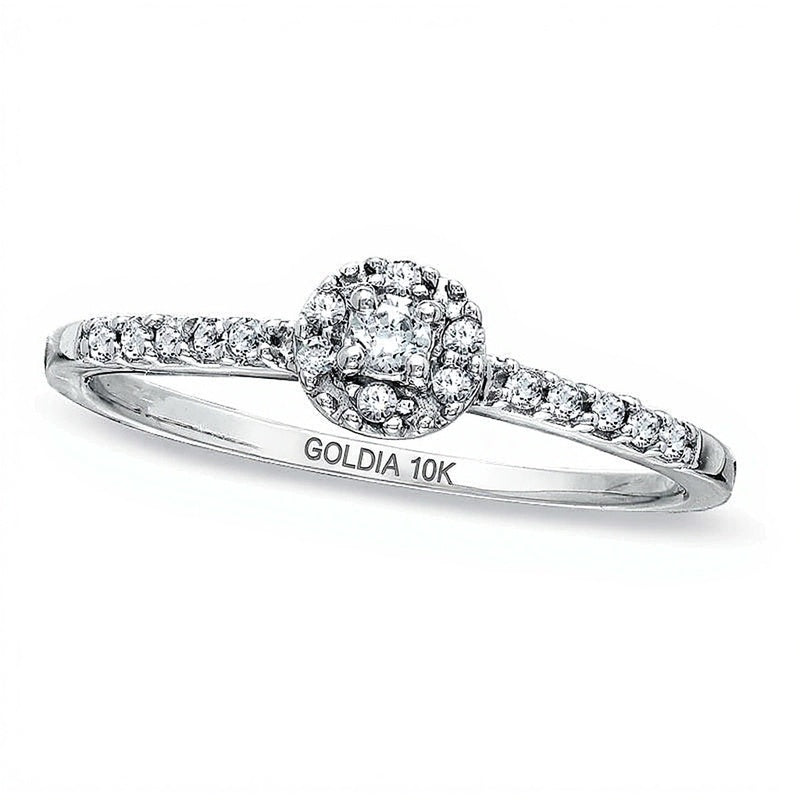 0.17 ct. Gesamtgewicht Diamant Freundschaftsring in 10K Weißgold