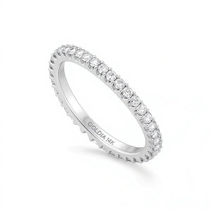 Enchanted Star Memoire-Ring mit Labordiamanten 0,5 ct. Gesamtgewicht in 14K Weißgold (F/VS2)