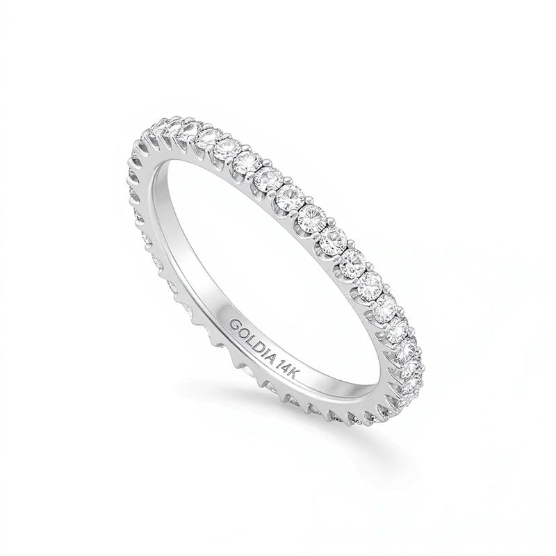 Enchanted Star Memoire-Ring mit Labordiamanten 0,5 ct. Gesamtgewicht in 14K Weißgold (F/VS2)