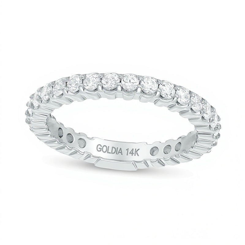 1.0 ct. Gesamtgewicht Diamant Memoire-Ring in 14K Weißgold