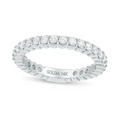 1.0 ct. Gesamtgewicht Diamant Memoire-Ring in 14K Weißgold
